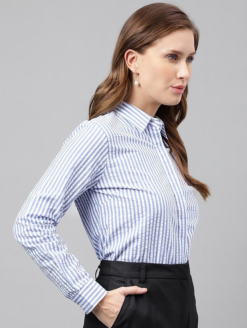 women collared long sleeve regular fit shirt - 22038685 - Standard Image - 3
