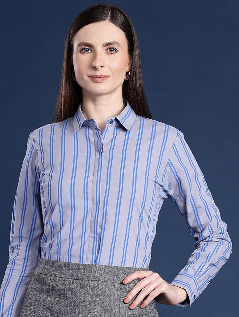women collared long sleeve regular fit shirt - 22038705 - Zoom Image - 0