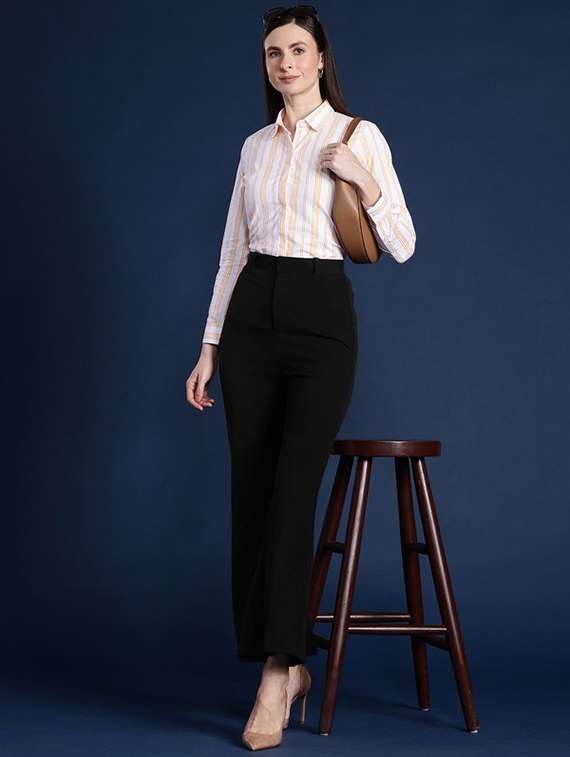 women collared long sleeve regular fit shirt - 22038706 -  Standard Image - 3