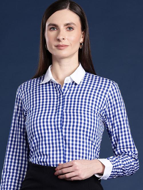 women collared long sleeve regular fit shirt - 22038708 - Standard Image - 0