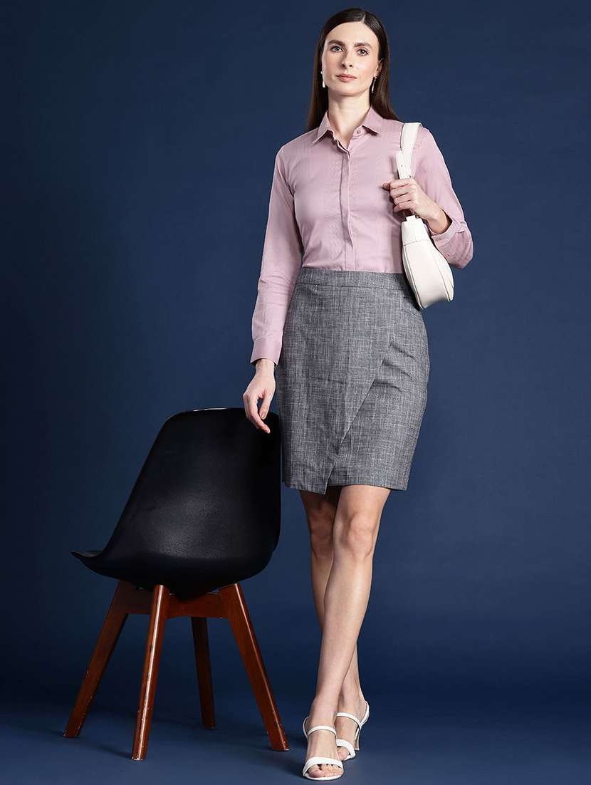 women collared long sleeve regular fit shirt - 22038712 -  Standard Image - 3