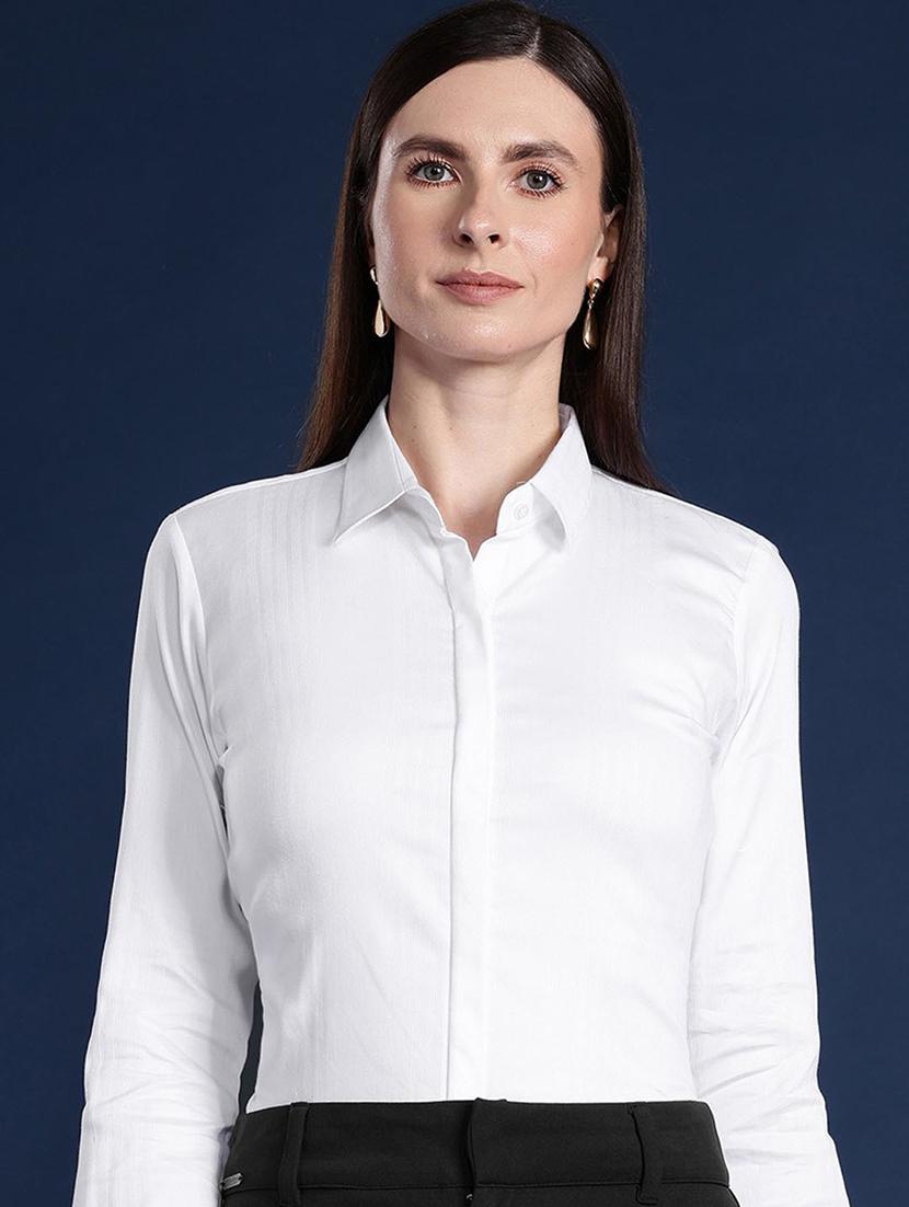 women collared long sleeve regular fit shirt - 22038716 - Zoom Image - 0