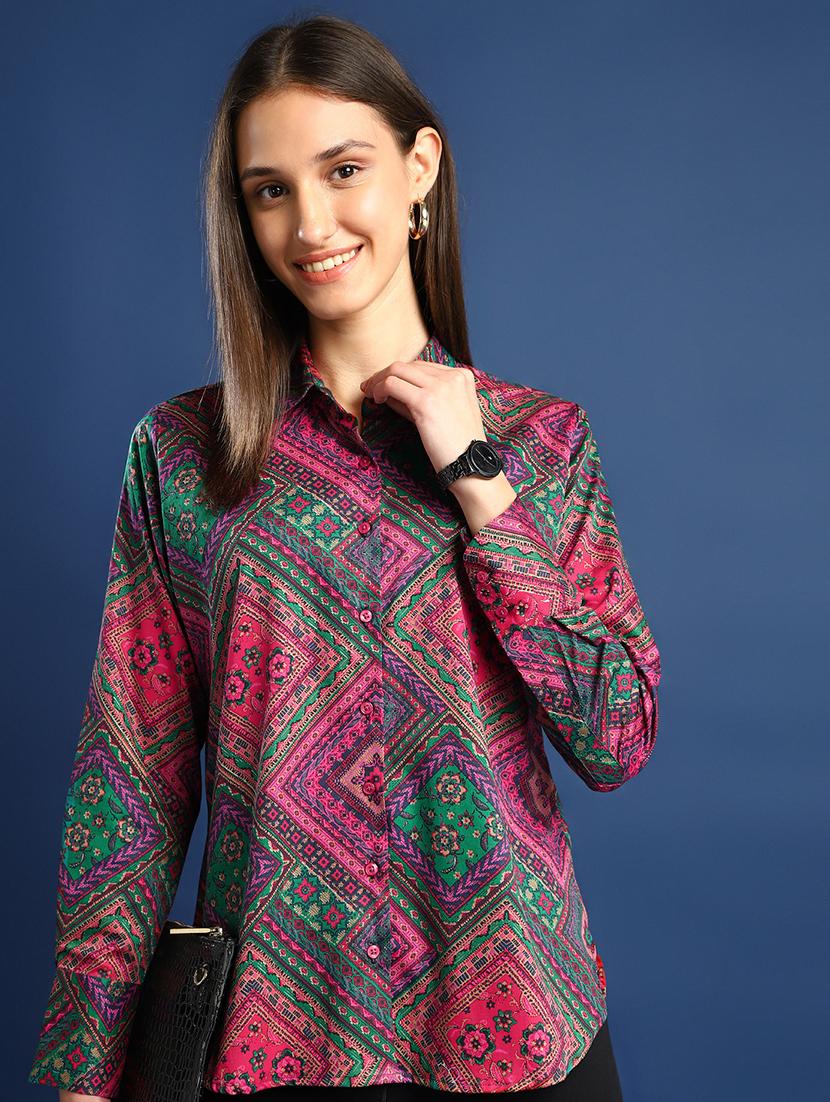women collared long sleeve regular fit shirt - 22038745 - Standard Image - 3
