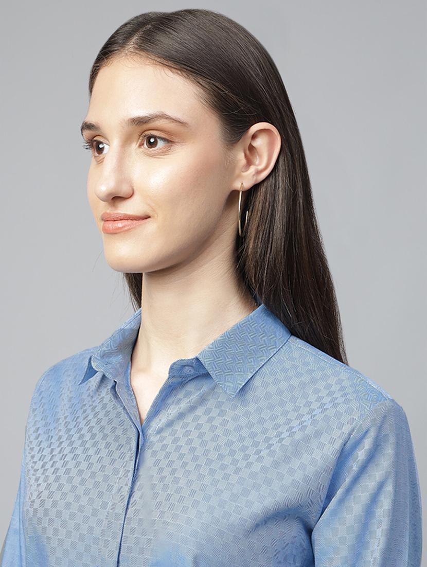women self designed collared long sleeve shirt - 22038752 - Standard Image - 5