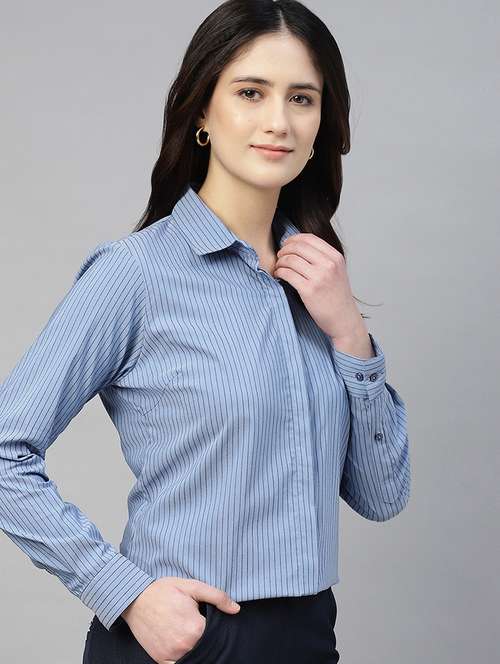 women collared long sleeve regular fit shirt - 22038767 -  Standard Image - 0