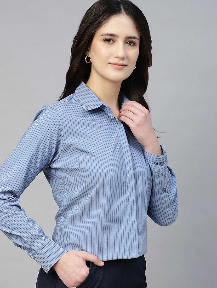 women collared long sleeve regular fit shirt - 22038767 -  Zoom Image - 0