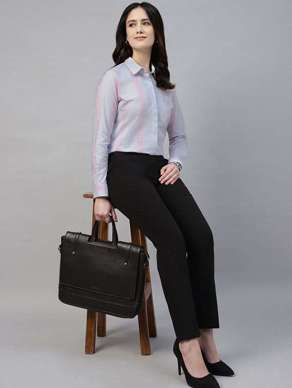women collared long sleeve regular fit shirt - 22038771 -  Standard Image - 3