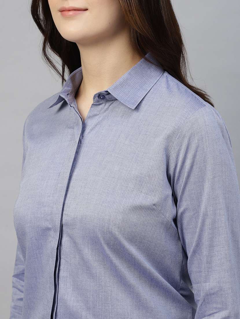 women collared long sleeve regular fit shirt - 22038772 - Standard Image - 5