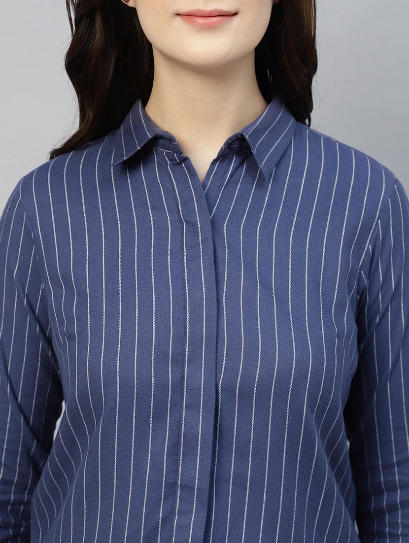 women collared long sleeve regular fit shirt - 22038779 - Standard Image - 3