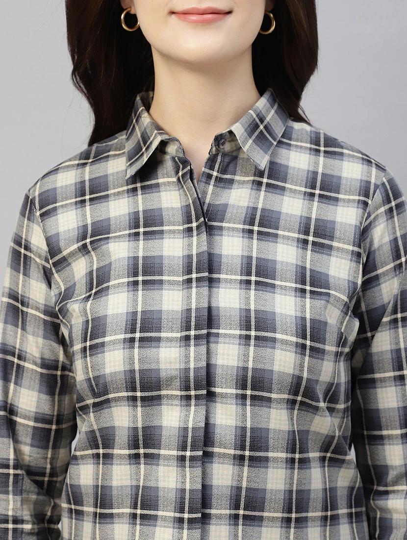 women collared long sleeve regular fit shirt - 22038782 - Standard Image - 3