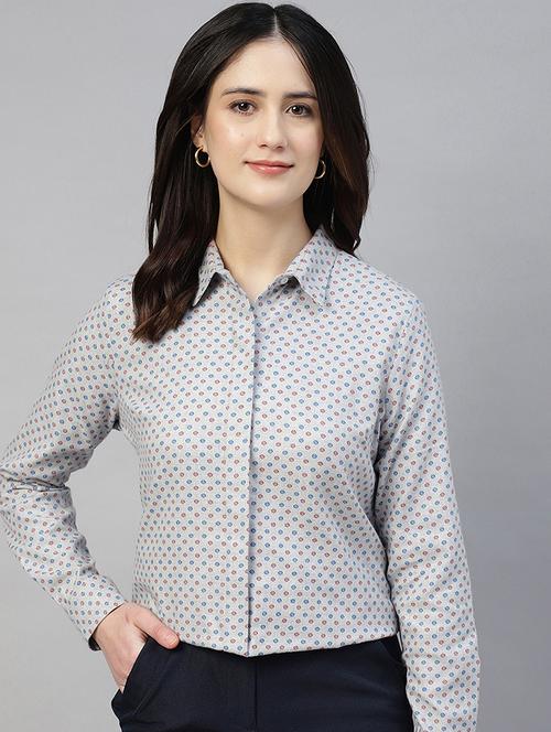 women collared long sleeve regular fit shirt - 22038785 - Standard Image - 0