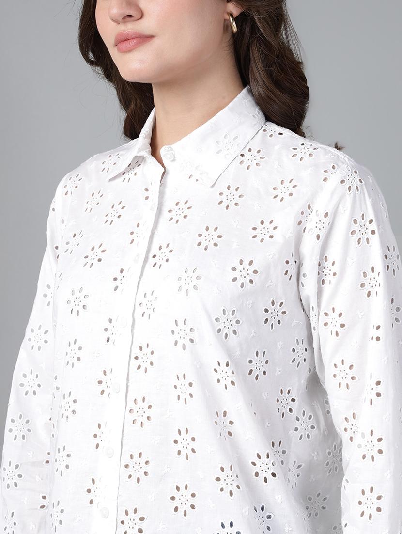 women collared long sleeve regular fit shirt - 22038799 - Standard Image - 5