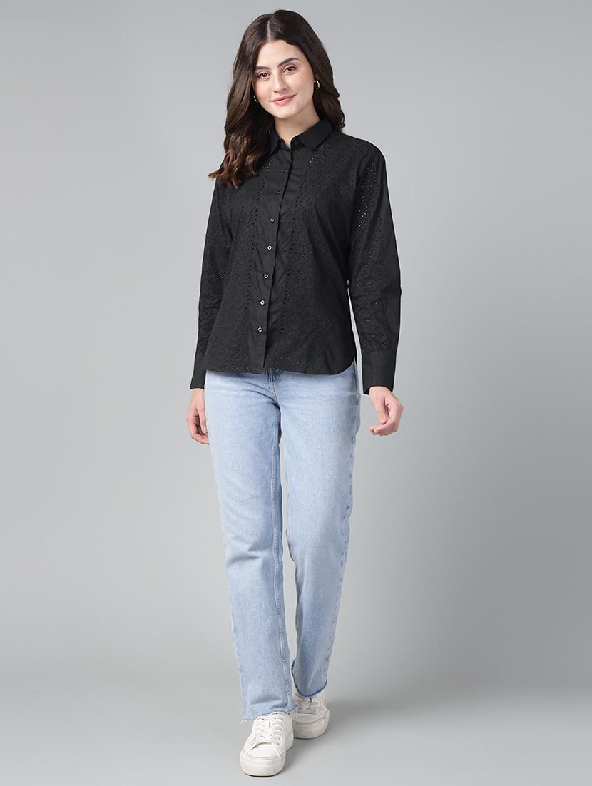 women collared long sleeve regular fit shirt - 22038801 - Standard Image - 5