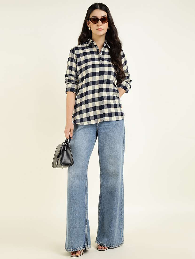 women collared long sleeve regular fit shirt - 22038815 -  Standard Image - 3