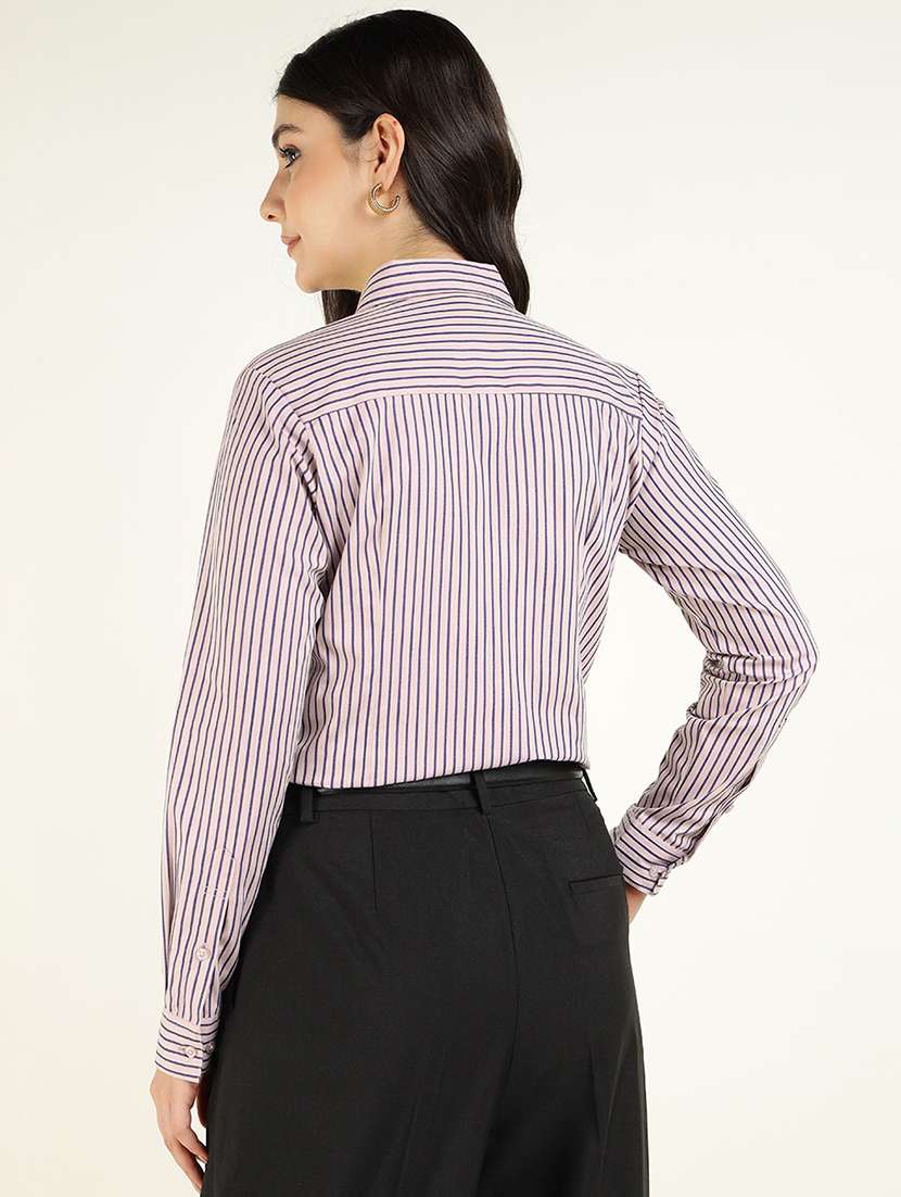 women collared long sleeve regular fit shirt - 22038828 -  Standard Image - 3