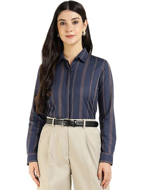 women collared long sleeve regular fit shirt - 22038833 -  Standard Image - 0