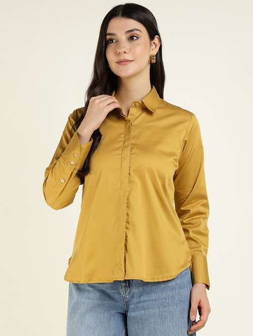 women collared long sleeve regular fit shirt - 22038836 -  Standard Image - 0
