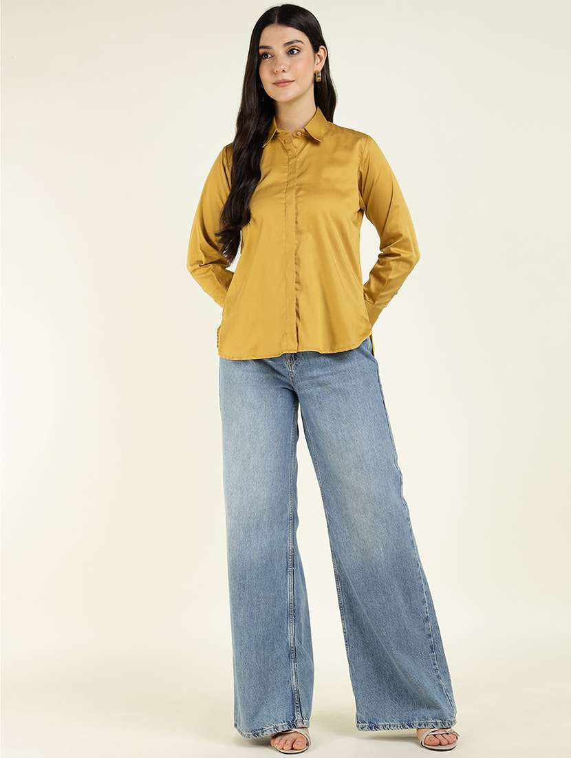 women collared long sleeve regular fit shirt - 22038836 -  Standard Image - 5