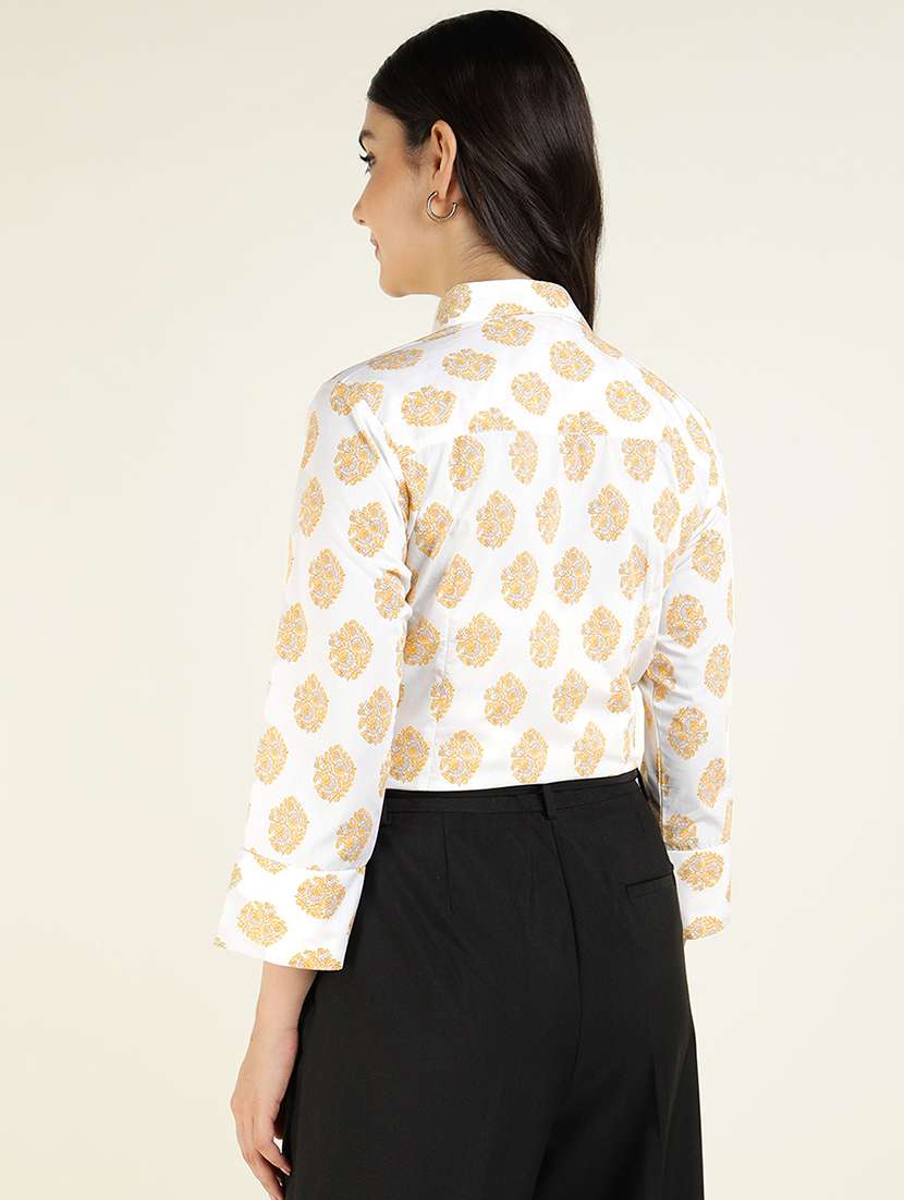 women printed collared regular fit shirt - 22038837 -  Standard Image - 3