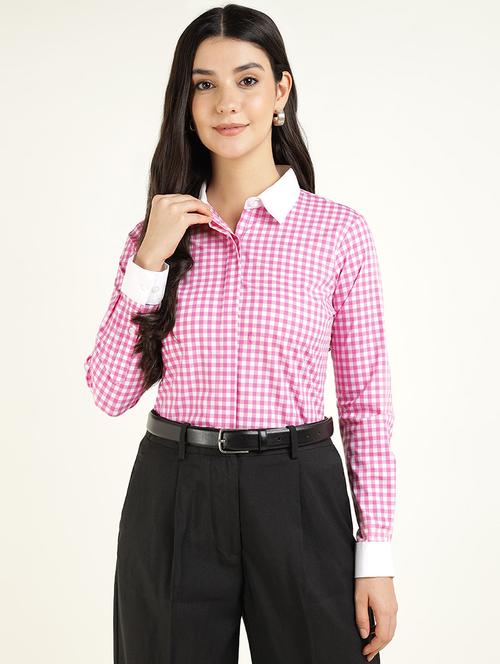 women collared long sleeve regular fit shirt - 22038838 - Standard Image - 0
