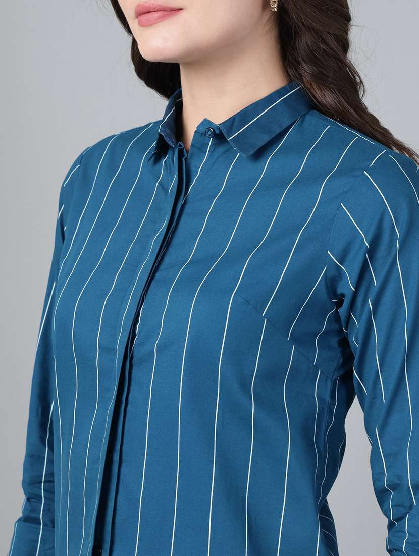 women collared long sleeve regular fit shirt - 22038846 -  Standard Image - 5