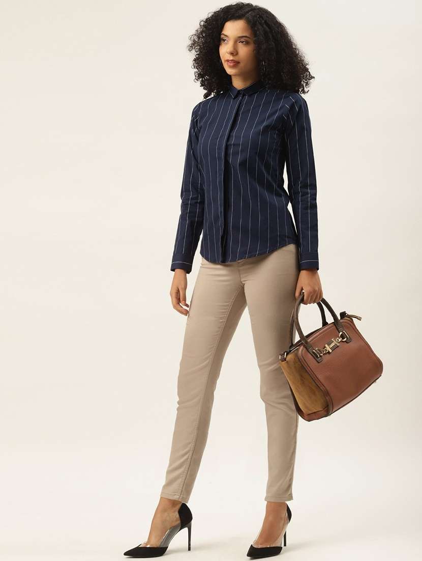 women collared long sleeve regular fit shirt - 22038847 -  Standard Image - 3