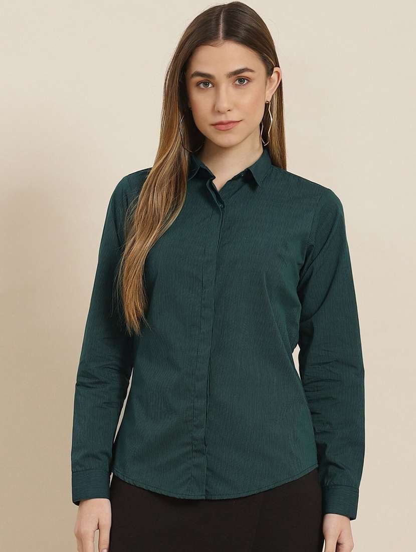 women collared long sleeve regular fit shirt - 22038852 -  Zoom Image - 0