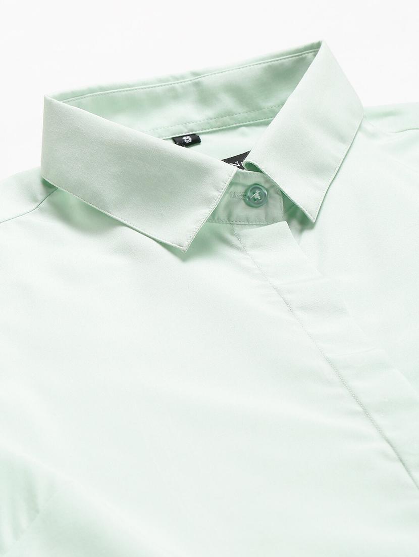 green polyester regular shirt - 22038883 - Standard Image - 3