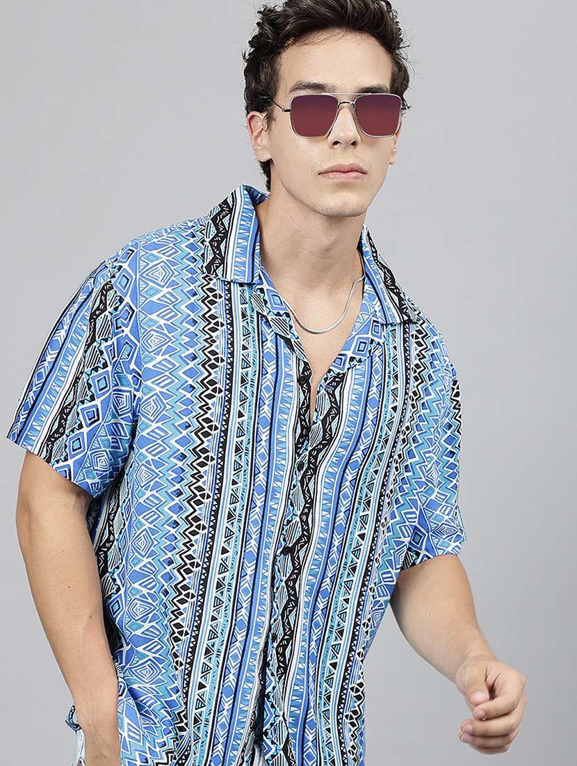 men printed short sleeve loose fit t-shirt