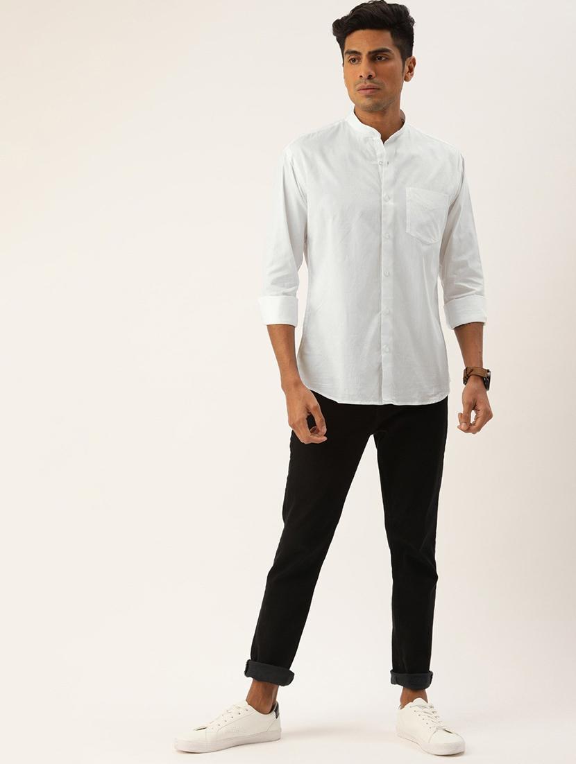 men solid collared long sleeve regular fit shirt - 22038903 - Standard Image - 3
