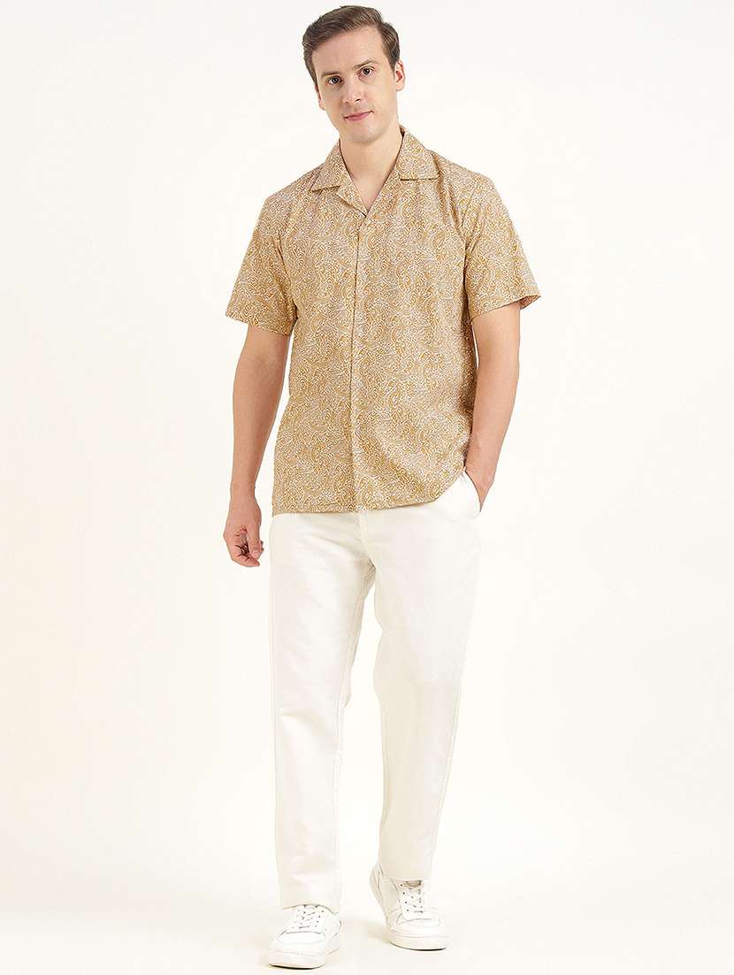 men printed cuban collared short sleeve shirt - 22039008 -  Standard Image - 5
