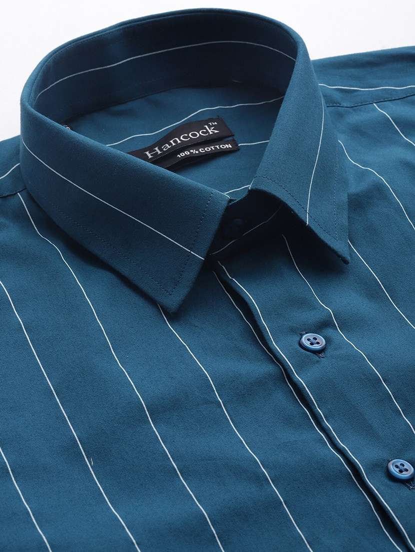 men striped collared long sleeve shirt - 22039028 - Standard Image - 5