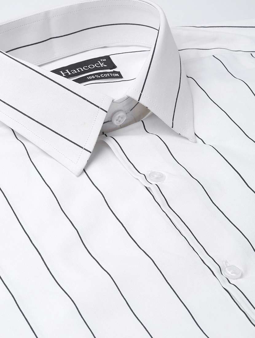 men striped collared long sleeve shirt - 22039030 -  Standard Image - 3