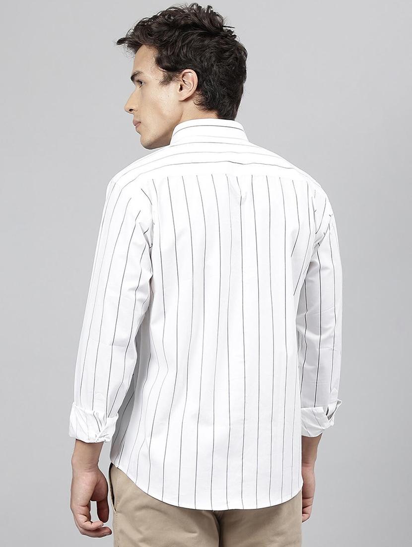men striped collared long sleeve shirt - 22039031 - Standard Image - 3