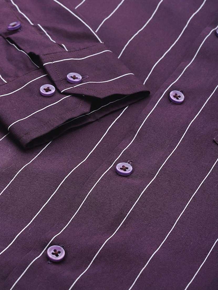 men striped collared long sleeve shirt - 22039033 -  Standard Image - 5