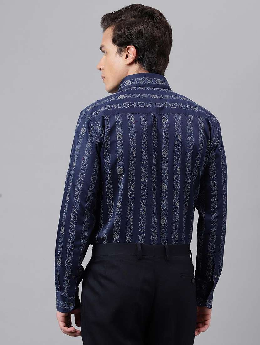 men printed collared long sleeve shirt - 22039048 -  Standard Image - 3