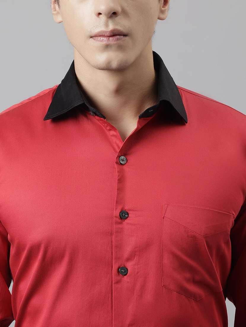 men solid collared long sleeve shirt - 22039056 - Standard Image - 5