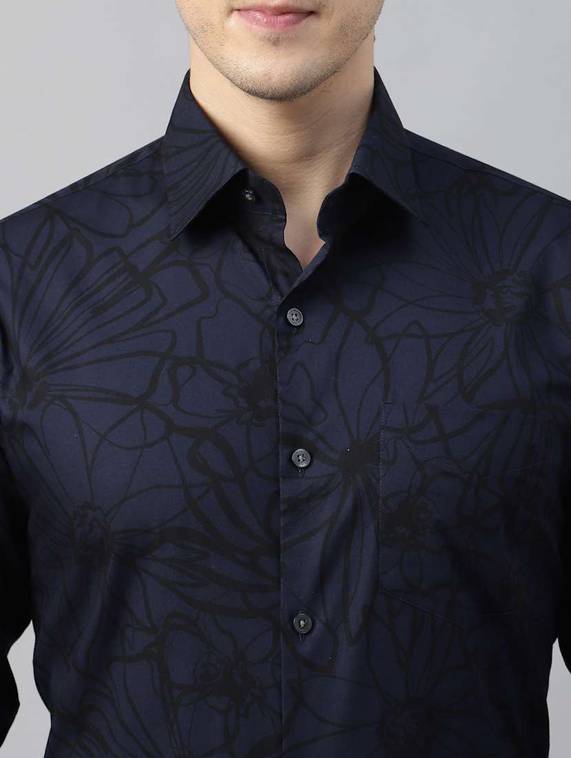 men printed collared long sleeve shirt - 22039064 -  Standard Image - 5
