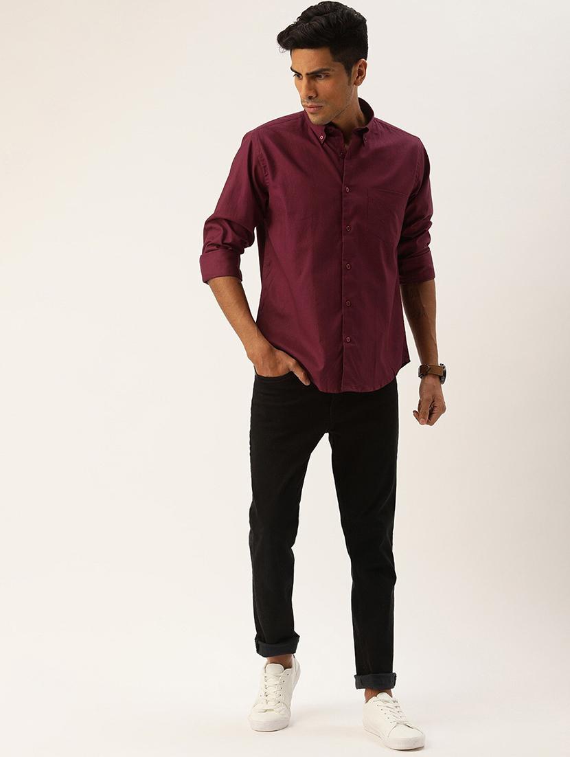men solid collared long sleeve shirt - 22039069 - Standard Image - 3
