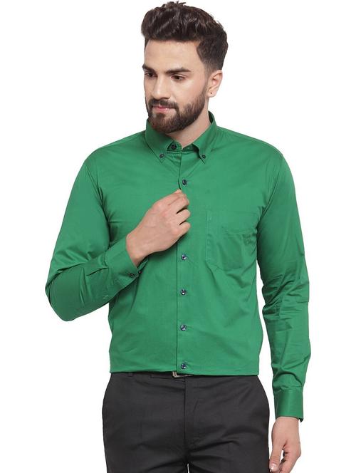 men solid collared long sleeve shirt - 22039072 -  Standard Image - 0