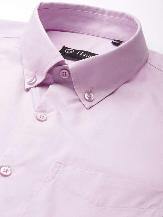 men solid collared long sleeve shirt - 22039073 -  Standard Image - 3