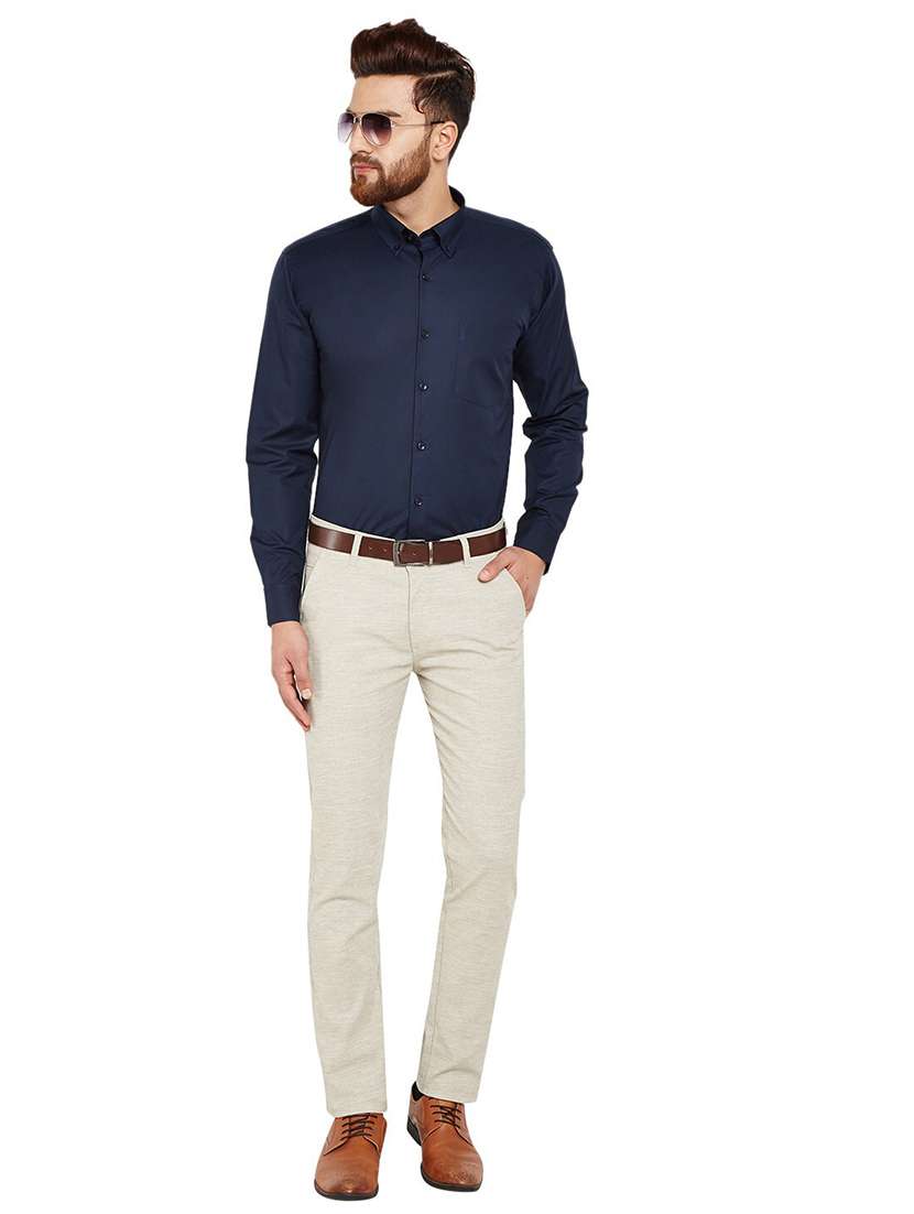 men solid collared long sleeve shirt - 22039074 - Standard Image - 3