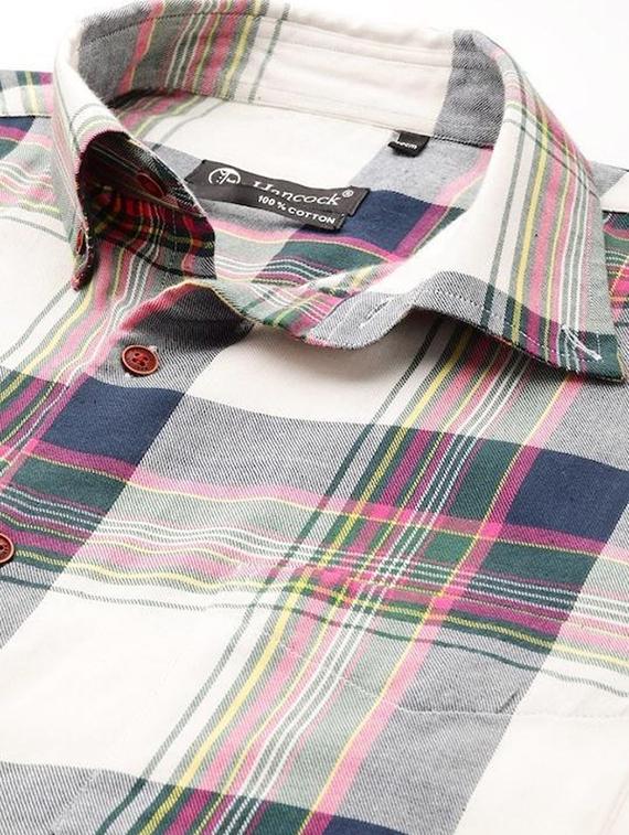 men checkered long sleeve slim fit casual shirt - 22039093 - Standard Image - 3
