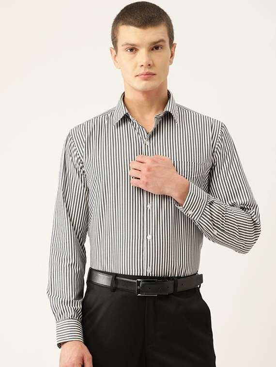 men striped long sleeve regular fit t-shirt