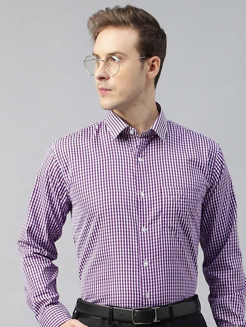 men checkered collared long sleeve shirt
