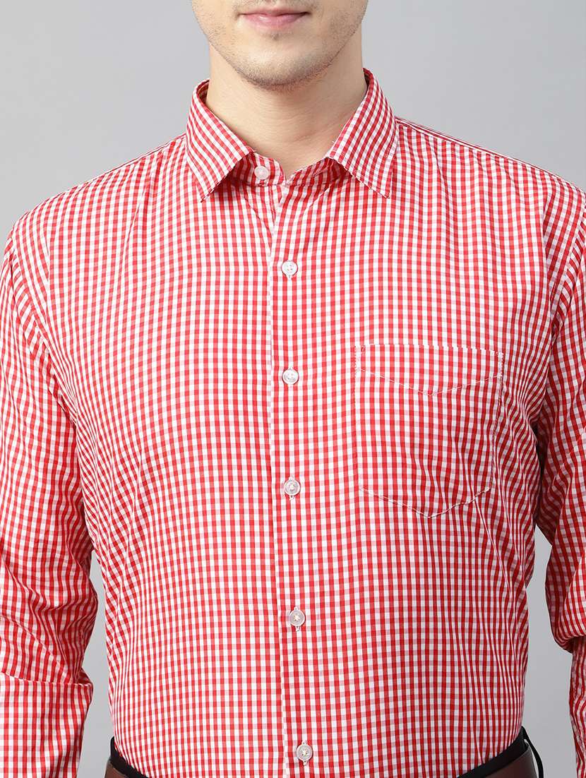 men checkered collared long sleeve shirt - 22039136 -  Standard Image - 3