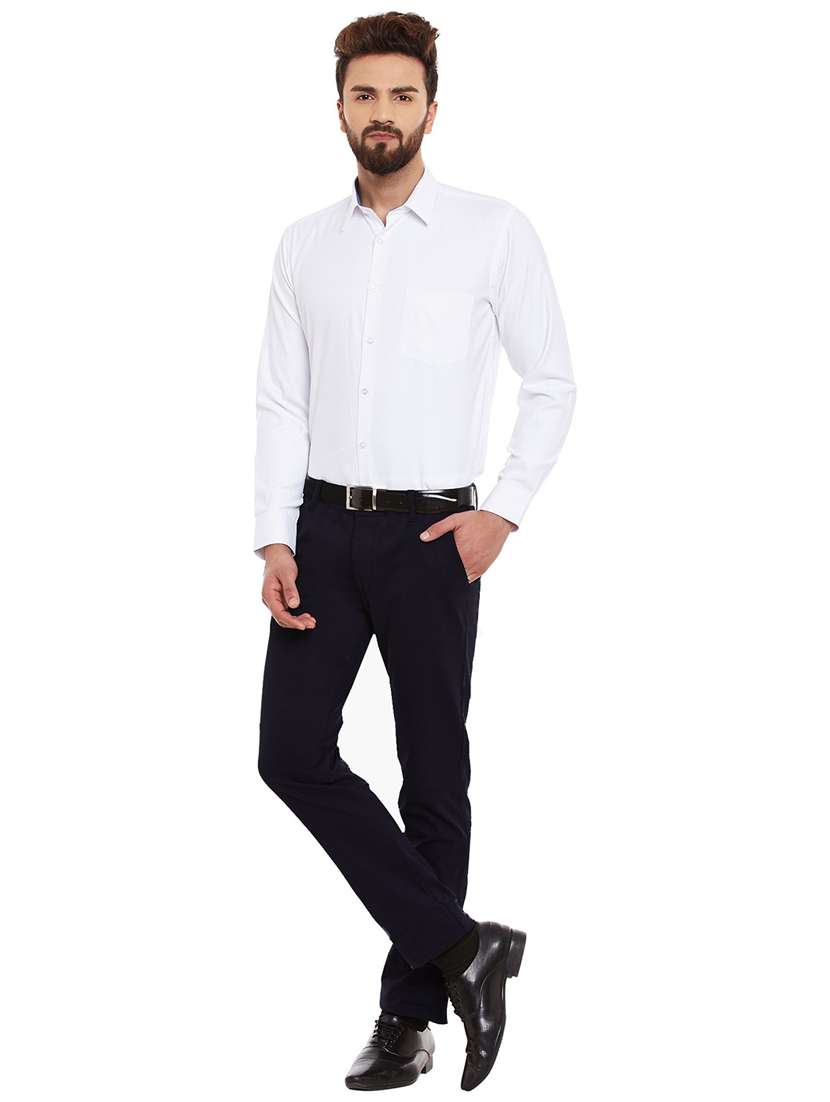 men solid collared long sleeve regular fit shirt - 22039151 -  Standard Image - 3
