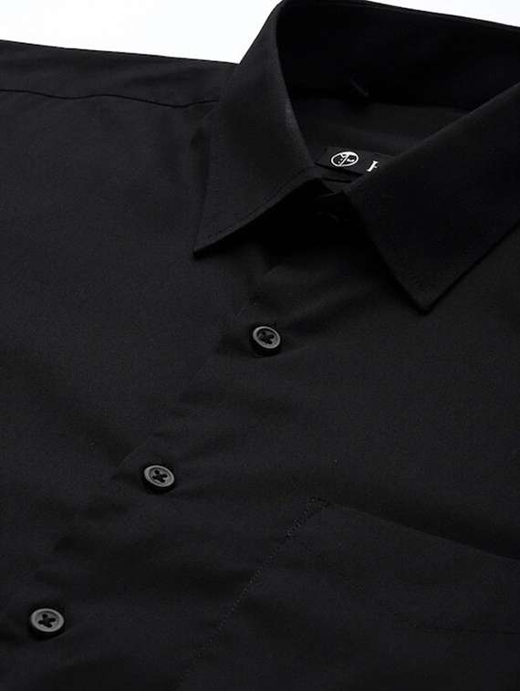 men solid collared long sleeve regular fit shirt - 22039169 -  Standard Image - 3