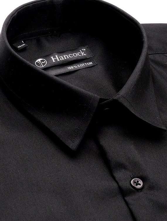 men solid collared long sleeve regular fit shirt - 22039172 -  Standard Image - 3