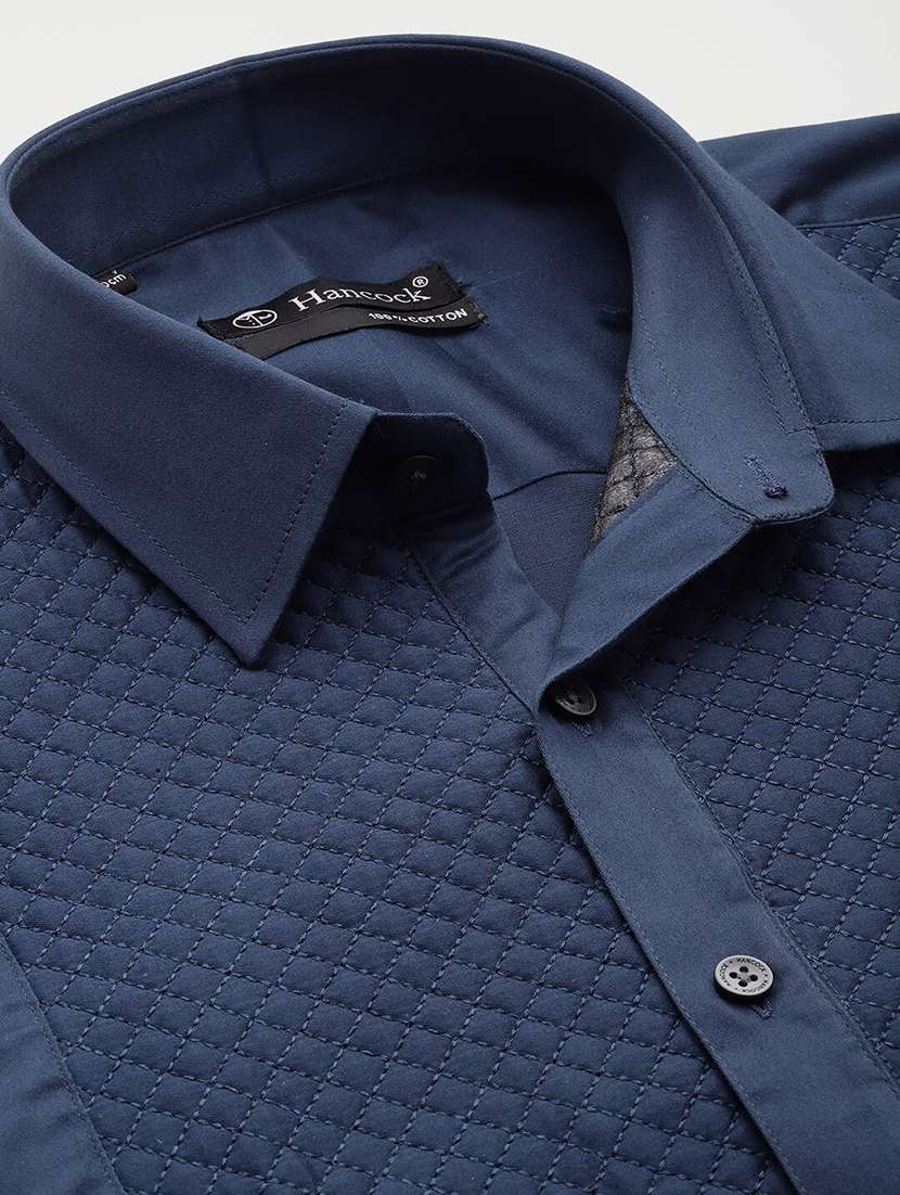 men solid collared long sleeve regular fit shirt - 22039176 -  Standard Image - 3